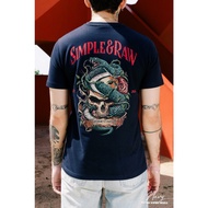 Simple&Raw - TS744 Viper Skull T-Shirt (Navy)