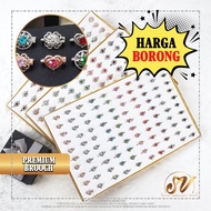 SV Borong 100pcs Baby Brooch Satu Batu Diamond Kerongsang Pin Tudung Shawl Bawal Brooch Harga Wholes