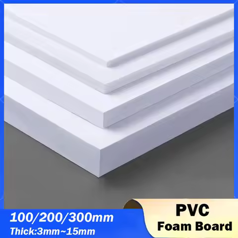 100x100mm/200x200mm/200x300mm/300x400mm White PVC Foam Board for DIY Building Model Materials Handma