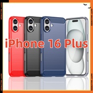 iPhone 16 Plus Carbon Fiber Apple 16 Shock-Resistant Phone Case iPhone16+Protective iPhone 16 Plus C