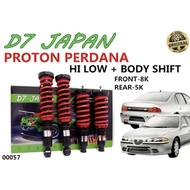 D7 PROTON PERDANA  HI LOW BODY SHIFT ADJUSTABLE SUSPENSION HIGH LOW COILOVERS SET