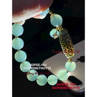 Blue bracelet mixed with dzi 21 transparent eyes mixed with peace just arrived