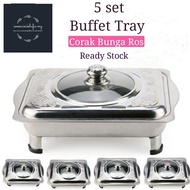 5 set 34x28 buffet embossed/buffet tray set/buffet food