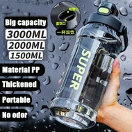Customer Favorite 1500ML/2000ML Sports Bottle With Straw & Carry Handle. Most Purchased Fitness Wate