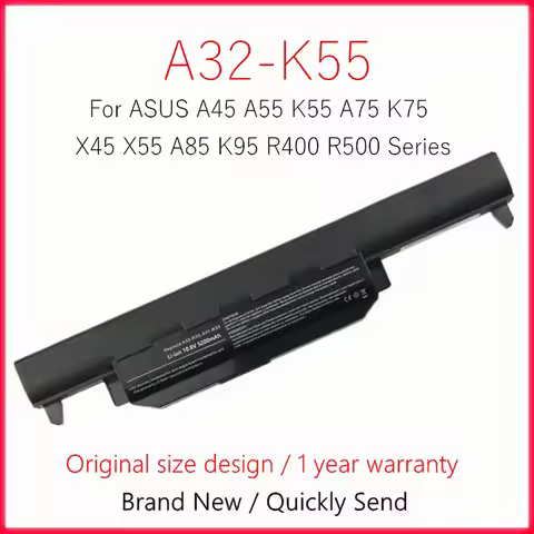 Laptop Battery For ASUS X55 X55C X55U X55V X55VD A85 X55 A85VD X75A X75V X75VD A85E K95 K95V K95A K9