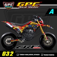 Decal Sticker CRF 150 L - Fullbody - Decal Sticker CRF 150L Trail Supermoto Zombie Skull minimalist-