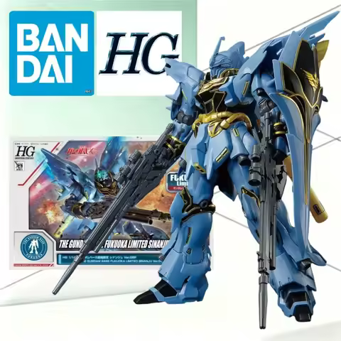 Bandai HGUC 1/144 MSN-06S Sinanju Ver.GSF Gundam Base Fukuoka Limited Mecha Unicorn DIY Collectible 