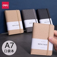 Deli 22235 Portable A6/A7 Notepad Office Portable Mini Pocket Book 3 Colors Small Notebook Z1D7