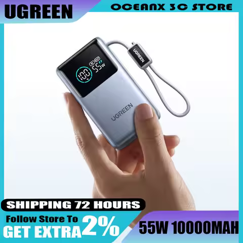 UGREEN 55W 10000mAh Portable Power Bank 20000mAh Fast Charging External Battery For IPhone16 Pro Lap