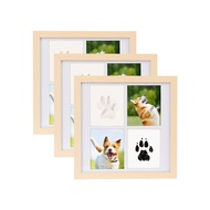 Baby Pet diy Handprint and footprint picture frame, square commemorative photo frame, pet paw print