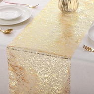 Glitter Golden Table Runner Golden Table Runner Party Party Table Runner