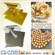 Aluminum foil 15x15 cm paper coated with 50 brown packs Aluminium foil tray Aluminium foil container