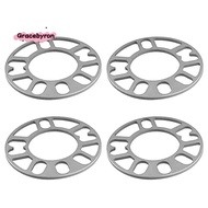 4Pcs Aluminum Wheel Spacers Shims Plate Auto Wheel Spacers 5mm Stud for 4X100 4X114.3 5X100 5X108 5X