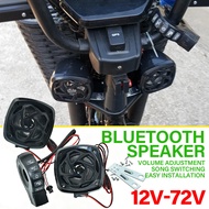 【Handlebar Switch Control】Waterproof Motorcycle Audio System Bluetooth FM Radio MP3 Speakers RO