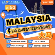 SCT Malaysia SIM Card High-Speed Internet 300MB-5GB Data Unlimited Malaysia Travel Data MY SIM Card