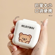 Portable Pill Box Pill Box Portable Pill Box Portable Pill Box Small Mini Portable One Day Three Meals Seven Days Medicine Pill Box Small Pill Storage Box