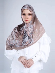 Edelyn Brown Scarf Mandjha Ivan Gunawan Wanita Muslim Jilbab Hijab Segi Empat Voal Premium 0riginal