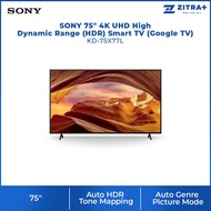 SONY 75" 4K UHD High Dynamic Range (HDR) Smart TV (Google TV) KD-75X77L | 4K X-Reality™ PRO | Chrome