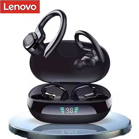 Lenovo Original EarHook Sports Earphones Wireless Bluetooth Headphones Running in-Ear Digital Displa