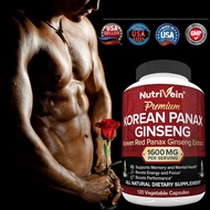 Korean Ginseng Korean Red Ginseng Extract 1600 mg Supports Memory and Focus Health Natural Energy Supplement Improves Athletic Performance Vegetarian Capsules