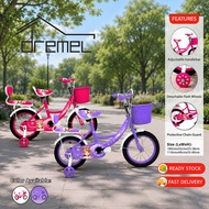 GDeal 14 & 16 Inch Bicycle Children Princess Kids 4 wheels Road Bike Outdoor Ride Adjustable Seat Ba