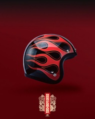 MAKOTO小林誠 X GALLOP聯名 復古拉線彩繪安全帽 黑色