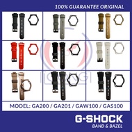 [ORIGINAL] G-SHOCK GA200 GA201 GAW100 GAS100 RED BAND AND BEZEL "bnb" 100% ORIGINAL and 100% ALL NEW STRAP