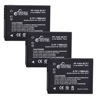 Pickle Power Replacement Battery (3 Pack) for Panasonic DMW-BCK7 DMW-BCK7PP DMW-BCK7E NCA-YN101G and