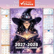 Monthly 2027-2028 Planner Calendar Witch Cover Design 5 Years Planner 2027 Planner Notebook