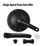 SKEACE 1/8*49T 144mm BCD Matte Black Single Speed Track fixed-gear Bike Crankset 165mm with BB Preci