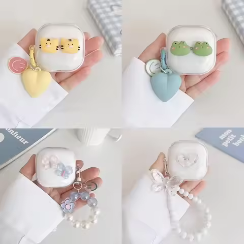 Cute Cartoon Clear Earbuds Cover for Anker Soundcore R50i NC Lovely Bracelet Earphone Case for Anker
