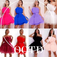 [Barbie] Barbie Dress Hyuna Same Style Tube Top Gauze Dress Bowknot Pettiskirt Dress