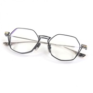 全新未使用DITA DTX184-A-03 LINDSTRUM THREE鈦金屬六角形眼鏡，黑/銀色，51□19-145，示範鏡片，日本製造，男士款，亞洲專供，原價：¥123,200