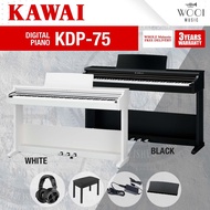 Kawai KDP75 Digital Piano 88 Keys (Free Bench & Headphone) - Black