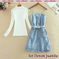 ST Set Babyterry Top Overall Denim Chambrrey Juanita