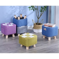 Square Stool/Solid wood Small Stool/Cushion Stool