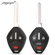 jingyuqin 10x Fob Case For Mitsubishi Lancer Outlander Endeavor Galant MIT11R Blade Remote Key Shell 2 1/3 1 Button Car