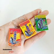 Thai Shop Book Earrings Super Trendy Dessert Cute Beautiful Fashion 90s Snack Bag