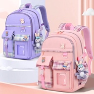 Mika SQUARE School Backpack 9.9 Kindergarten Elementary School Bag Korean Style Canvas