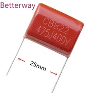 5pcs CBB Capacitor 475J 400V 475 4.7uF CBB21 CBB22 Metallized Polypropylene Film Capacitor Pitch 25M
