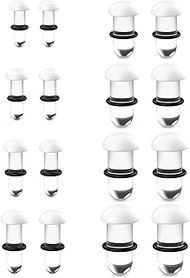 12G-00G Clear Acrylic Ear Gauges Stretching Kit Plugs for Ears Gauges with O-Rings Single Flare Gaug