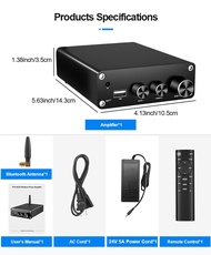 Amplifier 2.1 50 watt x 2 + 100watt USB pemutar musik Bluetooth Versi 5.3 100W Subwoofer Merk Vire