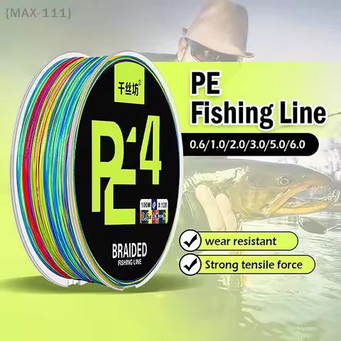 【F2-MAX111】Sea Fishing Strong PE X4 Fishing Line 100M Braided Fishing Line Multifilament Line Carp F