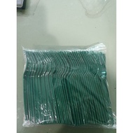Plastic Fork All Greens Length 14 Cm. Use To Dip In Spicy Food. General Delivery Food Pack Of 100 Pi