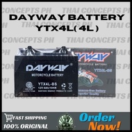DAYWAY BATTERY YTX4L for mio i 125 / skydrive/ beat / smash / sniper / wave
