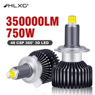 HLXG 750W 300000LM H7 LED Headlights 360 Canbus H11 H1 9005 HB3 9006 HB4 H8 9012 D2S D4S LED Lights 