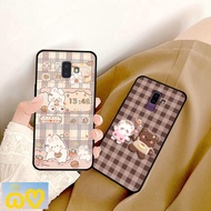 Samsung J6 2018 / J6 Plus / J6+ / J8 Case With Rabbit bear caro Print, cute bear As Italian