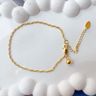 D Titanium gold hook bracelet stamp 750 women's bracelet