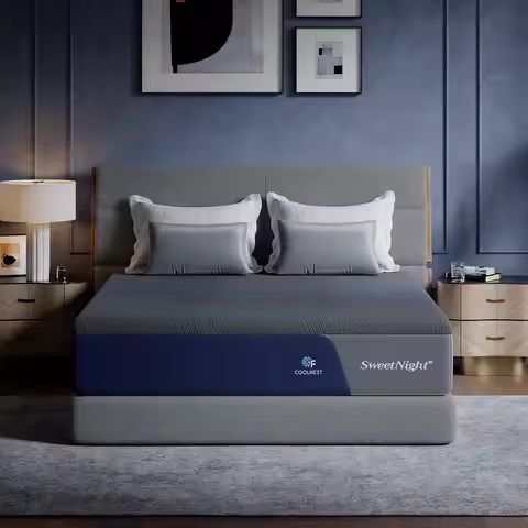 Sweetnight CoolNest Pro 16 Inch King Mattress, King Size Memory Foam Mattress with 4-Stage Cooling S