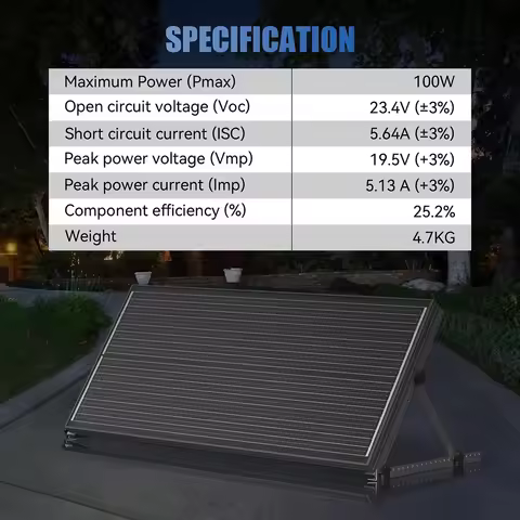 RVPOZWER 400W/200W/100W Solar Panels N-Type 18BB 12V Monocrystalline Solar Cell Outdoor Camping 25.2